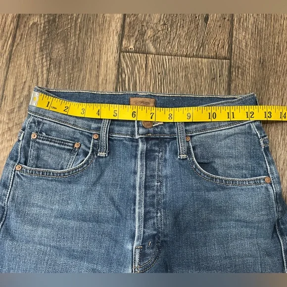 MOTHER Jeans Women Size 24 Blue The Tomcat Roller Groovy - Picture 11 of 16